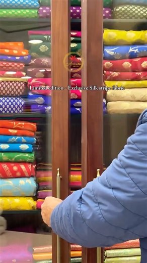 Apsara Fabrics by Apsara on Instagram: "Exclusive Silk Elegance ✨ A striking silk fabric featuring bold multicolor stripes and delicate woven motifs—rich, refined, and truly one of a kind. Available only at Apsara Fabrics, this unique pattern is perfect for creating statement ethnic wear that stands apart. Shop now @apsara.fabrics before stocks run out. Fabric Code : (# F383) 📍Visit Us At Our New Location - Apsara Fabrics, AC Market Car Parking, Patiala, Punjab - #fabric #prints #summer #printe
