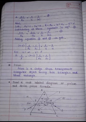 Class 11th Physics NOTES |Chapter 9.Optics #notes #physics