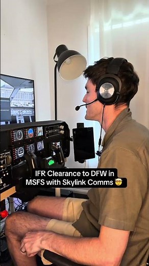 IFR Clearance to Dallas Fort Worth in Microsoft Flight Simulator using SkyLink Comms ✈️
