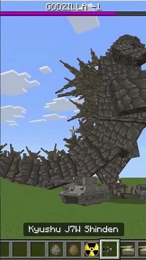 Godzilla Minus One Mod for Minecraft bedrock edition #minecraft #godzilla #gaming #minecraftmods