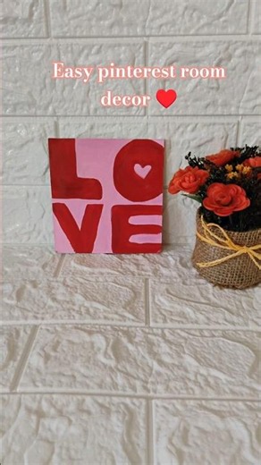 ♥️Easy pinterest room decor♥️ aesthetic room decor#diy #art #decor #aesthetic #pinterest #acrylicart