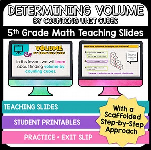 Volume by Counting Unit Cubes Teaching Slides - 5th Grade Math Teaching Slides