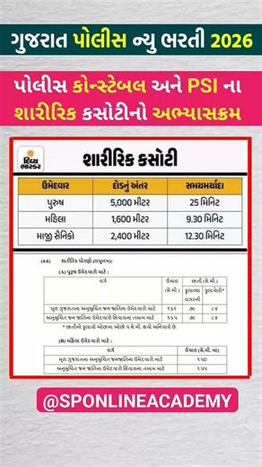 Gujarat Police Bharti 2026 | Physical Test Syllabus for Constable & PSI | #physicaltest2026