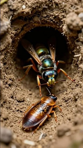 The Wasp That Turns Cockroaches Into Zombies!