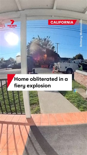 A home has been obliterated in California with the explosion, injuring six people. Crews were on the scene for a broken gas line and had shut off the flow 10 minutes earlier. Several surrounding buildings were also damaged. A fierce fire followed the blast. #California #gasexplosion #blast | 7NEWS Australia