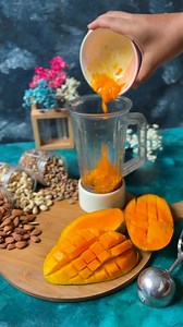Is the mango season over yet? But my mother is still planning to store all the mango pulp in the freezer so that we can enjoy shakes in winter as well 😂 All you need to make this epic mango shake : 1) Mango pulp 2) Vanilla Ice Cream 3) Condensed milk/sugar 4) Milk 5) Ice 6) Nuts 7) Mango chunks Blend everything well for the smooth texture and enjoy 🥰 . . . . . . . . . . #mangoshake #mangolover #mangoseason #mangomastani #mangorecipes | Too Halal For Food