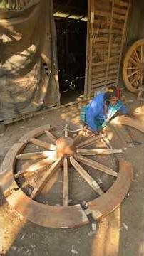 Making a Wooden Bullock Cart Wheel from a Tree | Step by Step Full Process. 😱 #Amazing