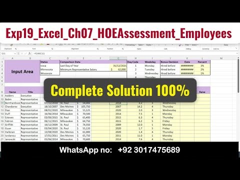 Exp19_Excel_Ch07_HOEAssessment_Employees | Exp19 Excel Ch07 HOE Employees #excelch07 #HOE_Employees