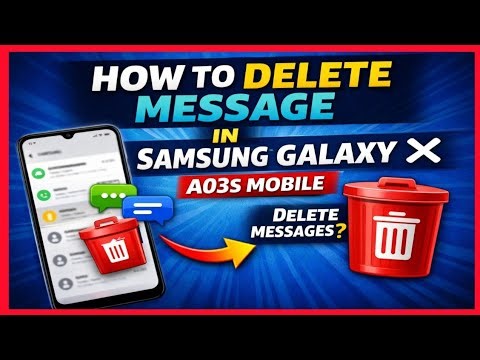 HOW TO DELETE MASSAGE IN SAMSUNG GALAXY A03S MOBILE saimasang gaileksee a03s mobail mein maisej kai