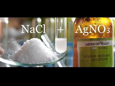 Precipitation reaction (AgNO3 + NaCl) | Double Displacement Reaction of AgNO3 and NaCl