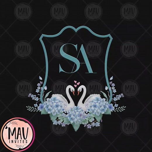 Luxury Animated Wedding Logo Reveal | Digital Monogram Design Inspiration