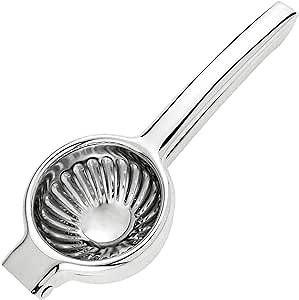 Lemon Squeezer Stainless Steel Citrus Press Manual Juicer-Large Lime Orange Hand Squeezer Bar Tool, Premium Quality Heavy Duty Metal Kitchen Presser Handheld with Ergonomic Handle (Big Bowl)