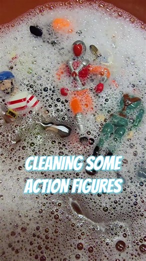 Removing dirt and hair from a recent lot of action figures. #gijoe #actionfigures #cleaning #asmr #arah