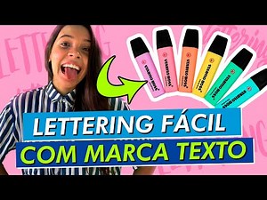 Como fazer lettering com marca texto? | Esse é o jeito MAIS SIMPLES