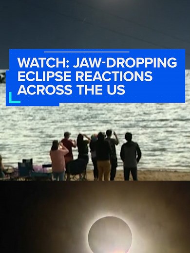 Watch: Crowds react to the solar #eclipse as it moved across America.