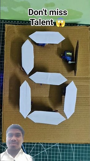 How to Make 7 Segment Display Using Servo Motors 🤖 | Arduino😎 |GSN CREATIONS| #youtube #shorts