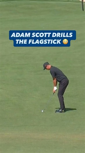 Brutal break for Adam Scott after hitting the flagstick 😭