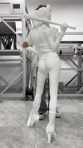 I printed a Harley Quinn using a Dowell 3D printer, and it's a really nice figure! #3dprinting