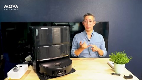 Mova Z60 Ultra Roller Complete Robot Vacuum and Mop, 28,000Pa Suction, 3.14in Obstacle Crossing, AutoShield for Carpet Protection, Zero Tangling Duobrush, Extendable Roller & Side Brush