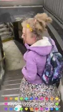 Barefoot girl in the city - unseen footage