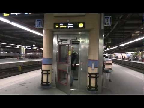 DEVE (Upgraded by: ThyssenKrupp) Holeless Hydraulic elevator @ Stockholm Centralstation,Sweden.