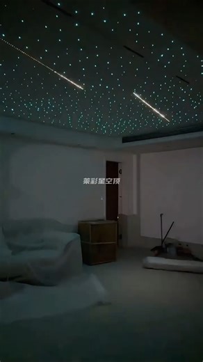Turning a Plain Ceiling Into a Starry Sky 🌌 DIY Fiber Optic Lights #StarCeiling #GalaxyCeiling