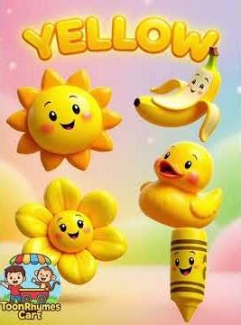 Yellow Colour Learning for Kids | Yellow Objects for Children | ToonRhymes Cart