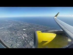 Spirit Airlines A321 FULL POWER TAKEOFF from Ft. Lauderdale & Landing Detroit