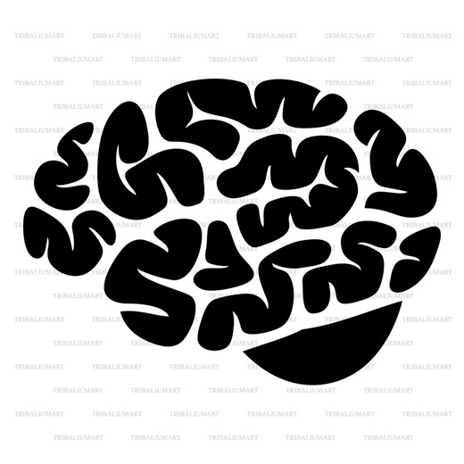 Abstract Brain Design | Modern Mind Illustration | Psychology Art Clipart | Cricut SVG, Laser Engraving File (eps, Svg, Pdf, Png, Dxf, Jpeg) - Etsy