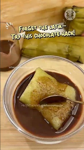 Suman with Hot Chocolate?! 🍫🥢 The snack pairing you didn’t know you needed! #filipino #pinoy