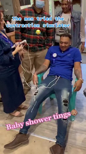 Men Trying Contraction Simulator at Baby Shower | Hilarious Reactions!