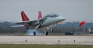 Red Hawk over the Alamo! The first T-7A #RedHawk advanced trainer has arrived at the 12th Flying Training Wing in Texas to start training future United States Air Force fighter and bomber pilots. The new advanced trainer brings safe, leading-edge capabilities to the Air Education and Training Command . | The Boeing Company