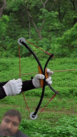 Arrow Rubber band Bow Creation With Slignshots #diy #craft #youtubeshorts #bamboo #ytshorts #shorts