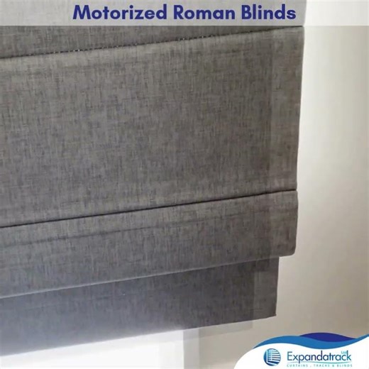 Motorized Roman Blinds -Expandatrack