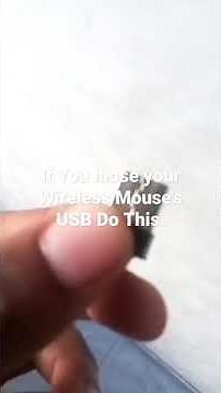 If you loose Your Wireless Mouse's USB Do This to Solve It.