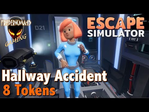 Escape Simulator : HALLWAY ACCIDENT Adrift in Space / 8 Tokens Location