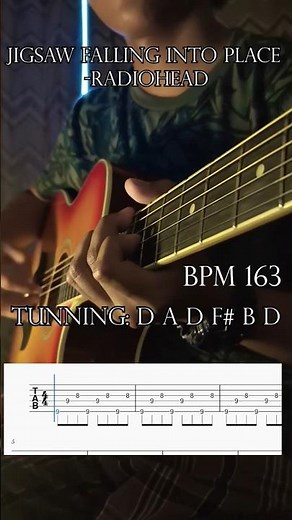 Jigsaw Falling Into Place - Radiohead (Guitar TABS) #cover #guitar #radiohead #thomyorke #rock #90s