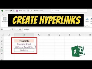 How To Create Hyperlinks In Excel