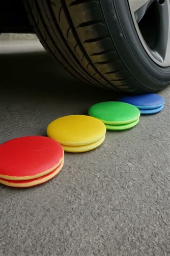 Car vs 4 Pixar Pancakes | Colorful Soft & Squishy ASMR Crush