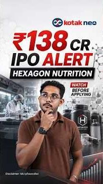 Hexagon Nutrition IPO Review | ₹138 Cr IPO Opens June 5–9, 2026 #ipoupdate