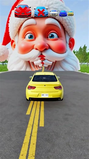 Big & Small Cars vs Santa Claus