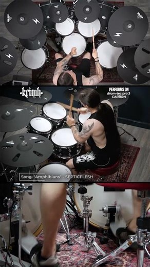 🔱@_Krimh_🔱 Kerim Lechner playing Septicfleshs Amphibians at drum-tec studios #drums #drummer
