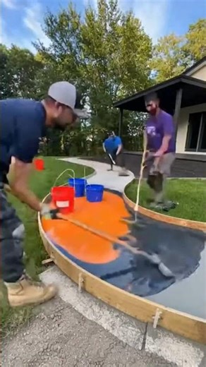 Backyard Glow-Up: Marble Epoxy Path #DIY #Epoxy #BeforeAfter