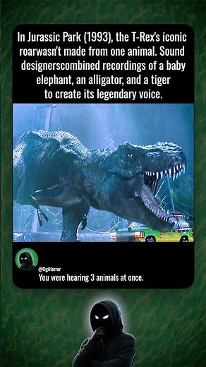 Jurassic Park (1993) The T-Rex's Roar Wasn't Real
