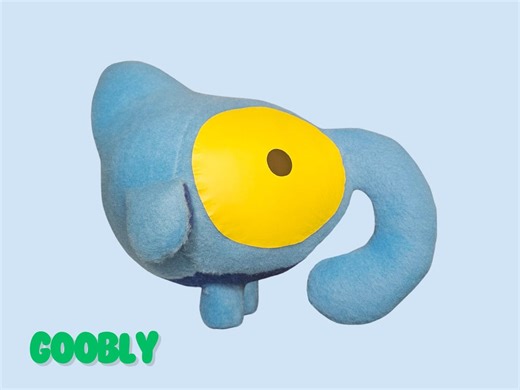 Blue Goobly Plush Toy: Handmade Alien Stuffed Animal for Kids - Etsy