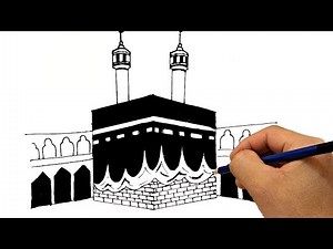 how to draw Kaaba easy step by step || Makkah drawing 🕋 Beginners