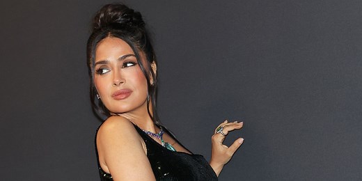 Salma Hayek Dances in a Minuscule White String Bikini in a Behind-the-Scenes Video