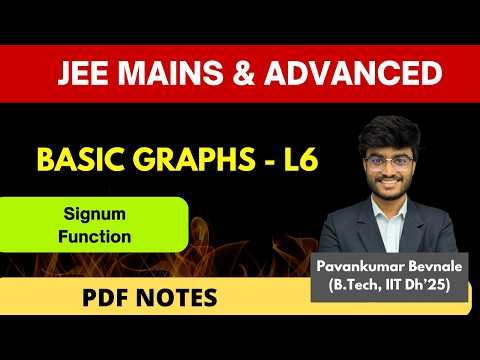 Basic Graphs – L6 | Signum Function: Graph, Domain & Range | JEE Main & Advanced