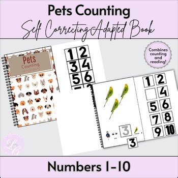 Pets Counting Self Correcting Adapted Book Real Pictures / Pets Numbers Book