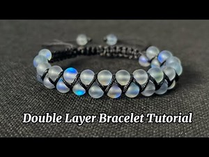 DIY Easy double layer bracelet | how to make macrame bracelet